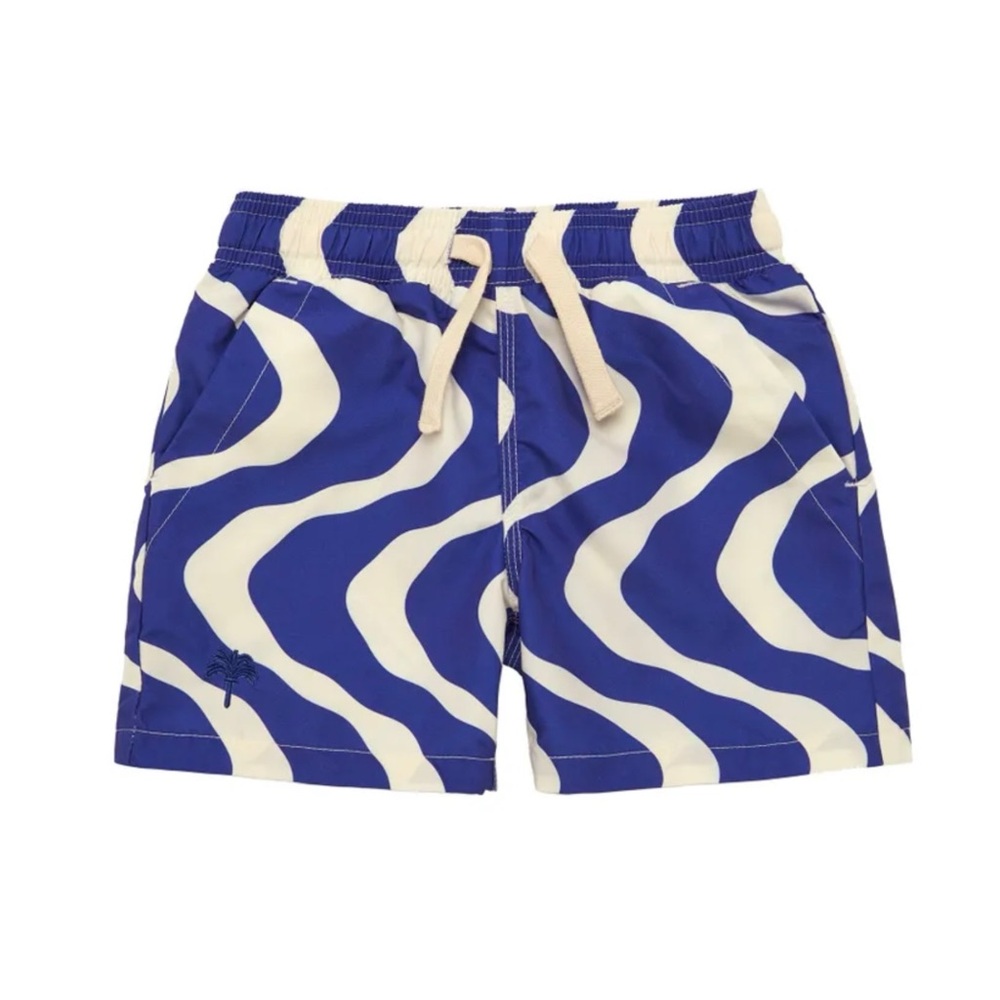 OAS Blue Rippling Swim Shorts in Blue Size 6